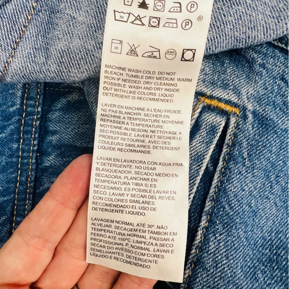Levis Premium Denim Trucker Jacket Size M - Picture 8 of 9